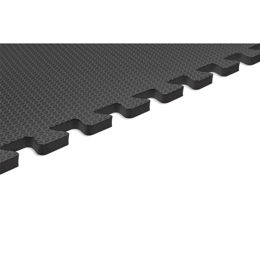 Norsk Black 24 in. x 24 in. EVA Foam Non-Toxic Solid Color Interlocking Tiles, 48 Tiles