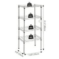 Zimtown 4 Tier Shelves Wire Shelving Rack, Adjustable Storage Rack Unit