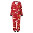 thumbnail image 6 of Odeerbi Christmas Onesie Pajamas for Family Holiday Sleep Jumpsuit Long Sleeve Family Christmas Pajamas Matching Sets Mom Printed Loungewear Jumpsuit Sleepwear Xmas PJs Set Red, 6 of 9
