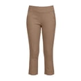 thumbnail image 7 of Womens Capri Pants,Pull On Capri Pants for Women with Pockets Solid Color Elastic Waist Cropped Work Pants, 7 of 7