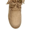 thumbnail image 4 of Soda BE47 Women Suede Moccasin Fringe Fur Hidden Wedge Boot, 4 of 5