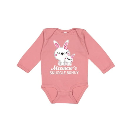 

Inktastic Meemaws Snuggle Bunny Easter Gift Baby Girl Long Sleeve Bodysuit
