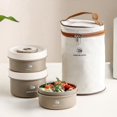 thumbnail image 3 of Lunch Box Portable Insulated Lunch Container Set Stackable Bento Stainless Steel Lunch Container, 3 of 5