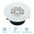 thumbnail image 3 of Unique Bargains Évent d'Air Rond de 4 Pouces, Diffuseur de Plafond Réglable, Couvercle de Gril, Évent de Soffite en ABS avec Écran Blanc, 3 of 5