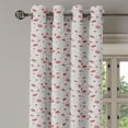 thumbnail image 2 of Ambesonne Hipster Grommet Curtain, Make up Fashion Design, 50" x 108", Red Grey, 2 of 6