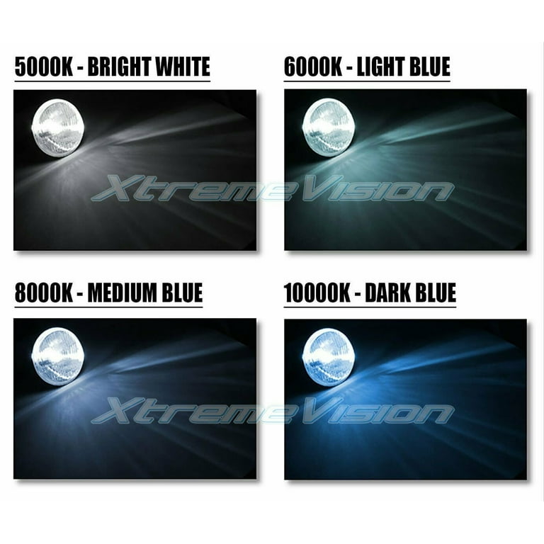  lxxiulirzeu Ampoules de Voiture HID H4 Xenon Kit Hi/Lo Beam 12V  55W Headlight HID Xenon Kit Lampe Headlamp Xeon H4 4300K ​​6000K 8000K BI- Xenon (Color Temperature : 6000K, Emitting Color 