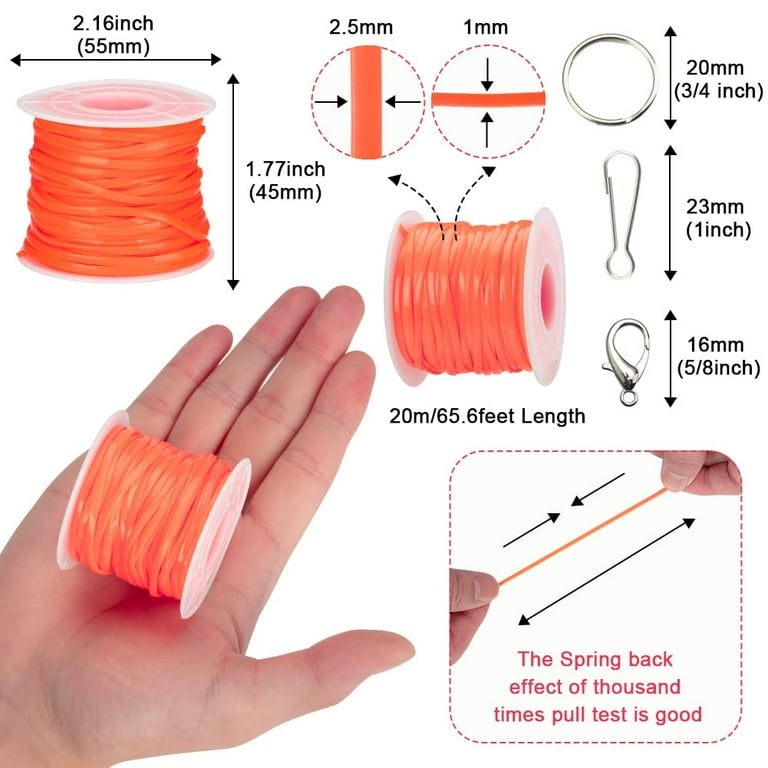 Plastic Lanyard String for Bracelets Making,Gimp String Kit for Kids  Crafts,24 Rolls Plastic Lacing Cord, 24pcs Snap Clip Hooks, Key Chain Ring  Clips for Friendship Bracelets,Keychains,Jewelry Making 