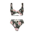 thumbnail image 4 of Daiia Rose Flowers Women's Bikini Set Two Piece Swimsuit High Waisted Bikini Adjustable Straps Bikini Perfect for Beach, Pool, and Summer Vacation-X-Large, 4 of 9
