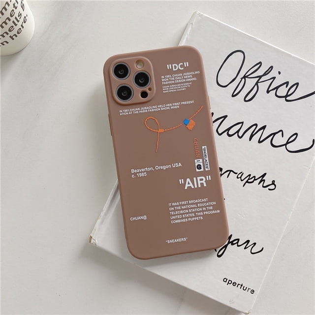 Hot Tides Brand Sneakers Funda de teléfono para iPhone 14 13 12 Mini 11 Pro X XR XS MAX 7 8 6 Plus Etiqueta Carta Funda de silicona Coque Tan Jianjun unisex