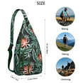thumbnail image 4 of Hawaiian Print Sling Backpack - Colorful Monstera & Palm Leaf Design Crossbody Bag, Fashionable Multi-Functional Pack, 4 of 4