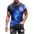 thumbnail image 6 of USNSM Printed Shirts for Men Short Sleeve T-Shirt Starry Sky Graphic Tees Summer Tshirts Tops Plus Size Novelty Clothes Blue XXL, 6 of 6