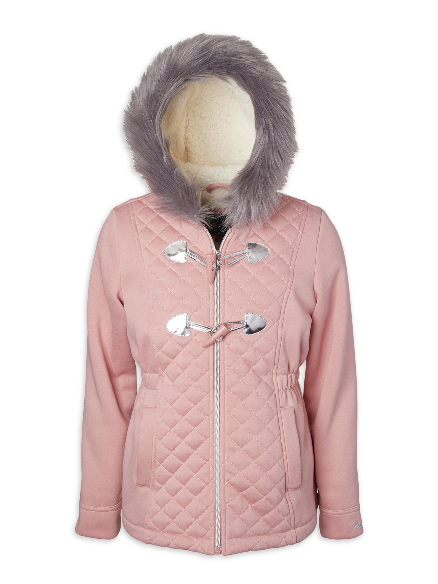Limited Too girls Fleece Bomber With Warm Faux Fur Cheetah Lining 