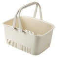 thumbnail image 5 of Milisten 1Pack Household Storage Basket Beige PP Material Rectangular Shape for Bathroom and Kitchen Use, 5 of 8