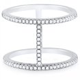 thumbnail image 1 of Silver Bands With Center Bar With Micro Set Cubic Zirconia Ring, 1 of 3
