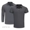 thumbnail image 1 of 2pcs Playera Tipo Polo Tactica Para Hombre Manga Larga Corta, 1 of 8