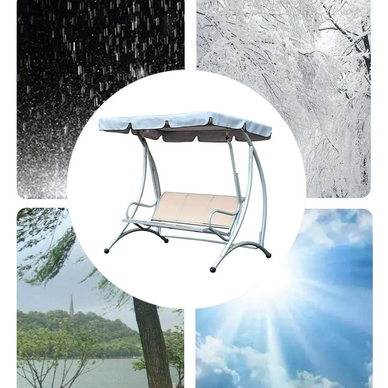 Summer Clear Swing Waterproof Ox ford Cloth Canopy Garden Swing