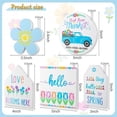 thumbnail image 1 of Brand Clearance! 5Packs PVC Tabletop Ornaments Fresh Flower Market Wooden Sign Rustic Hello Tiered Tray Decorations, 1 of 6