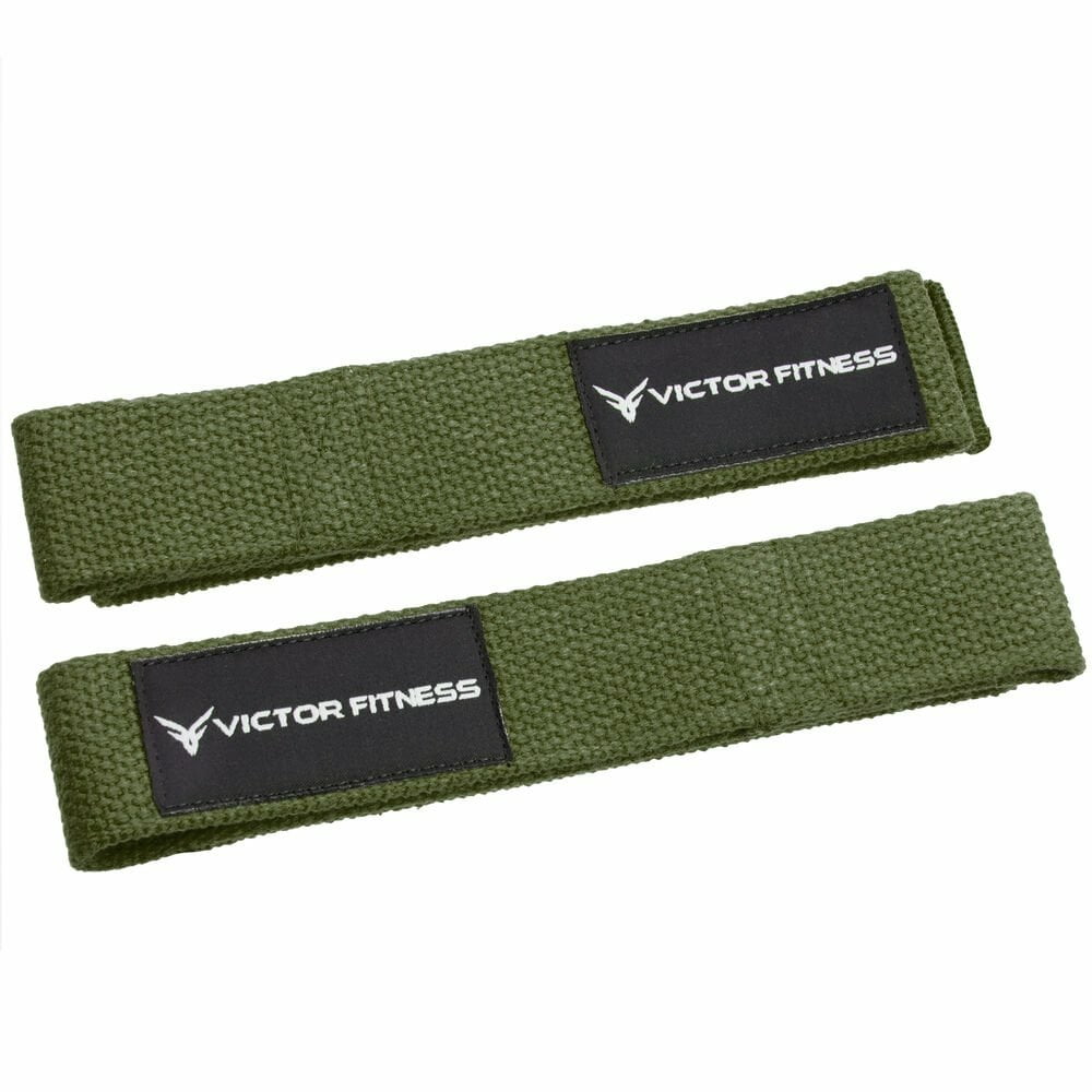 Victor Fitness 100% Top-Grain Leather Heavy-Duty Weightlifting Belt + 24" Unpadded Weightlifting Wrist Straps
