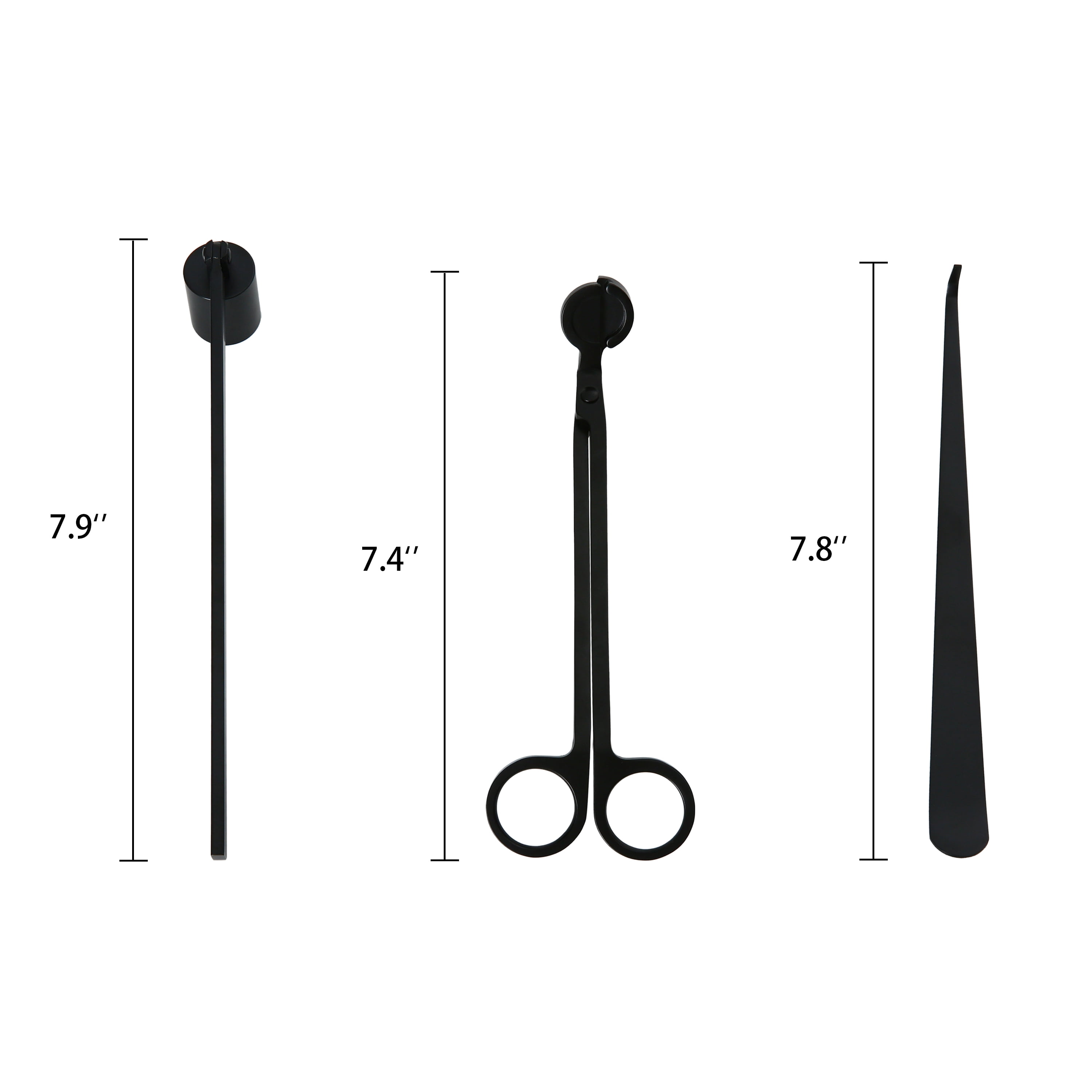 Better Homes & Gardens Black Candle Care Kit - Contemporary Design, Round Shape, Standard Size