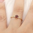 thumbnail image 5 of Garnet Rings Round Cut Gemstone Engagement Ring Gold over 925 Sterling Silver Ring, 5 of 5