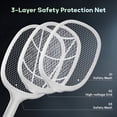 thumbnail image 4 of HIBIBUD 2026 New Electric Fly Swatter Racket 2 Pack,2 in 1 Bug Zapper with Usb Rechargeable Base,4000 Volt Mosquito Killer with 3-Layer Safety Mesh for Pest Insect Control for Indoor,Backyard,Camping, 4 of 7