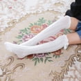 thumbnail image 3 of Little Girl's Knee High Socks Over Calf Kids Overknee Stockings Bow Style, 3 of 5
