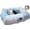 Azure Blue, variant on 4 Cave Shuttled XL Cat Tunnel Bed for Indoor Cats Peekaboo Toy Donut with Warm Mat
