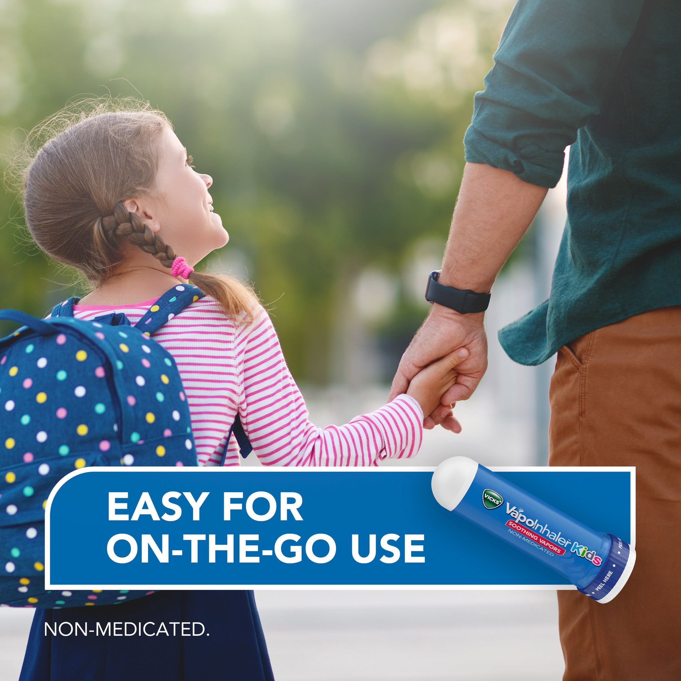 Vicks VapoInhaler Kids, Portable Nasal Inhaler, Non-Medicated, 1 Scented Stick