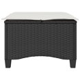 thumbnail image 3 of vidaXL Garden Stools with Cushions 2 pcs Black 55x55x36 cm Poly Rattan, 3 of 5