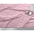 thumbnail image 2 of Soimoi Polyester Crepe Fabric Grass & Flamingo Bird Print Sewing Fabric Yard 52 Inch Wide, 2 of 3