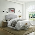 thumbnail image 5 of Modern Sleep Brampton Starburst Upholstered Wood Headboard, Gray and Queen, 5 of 8