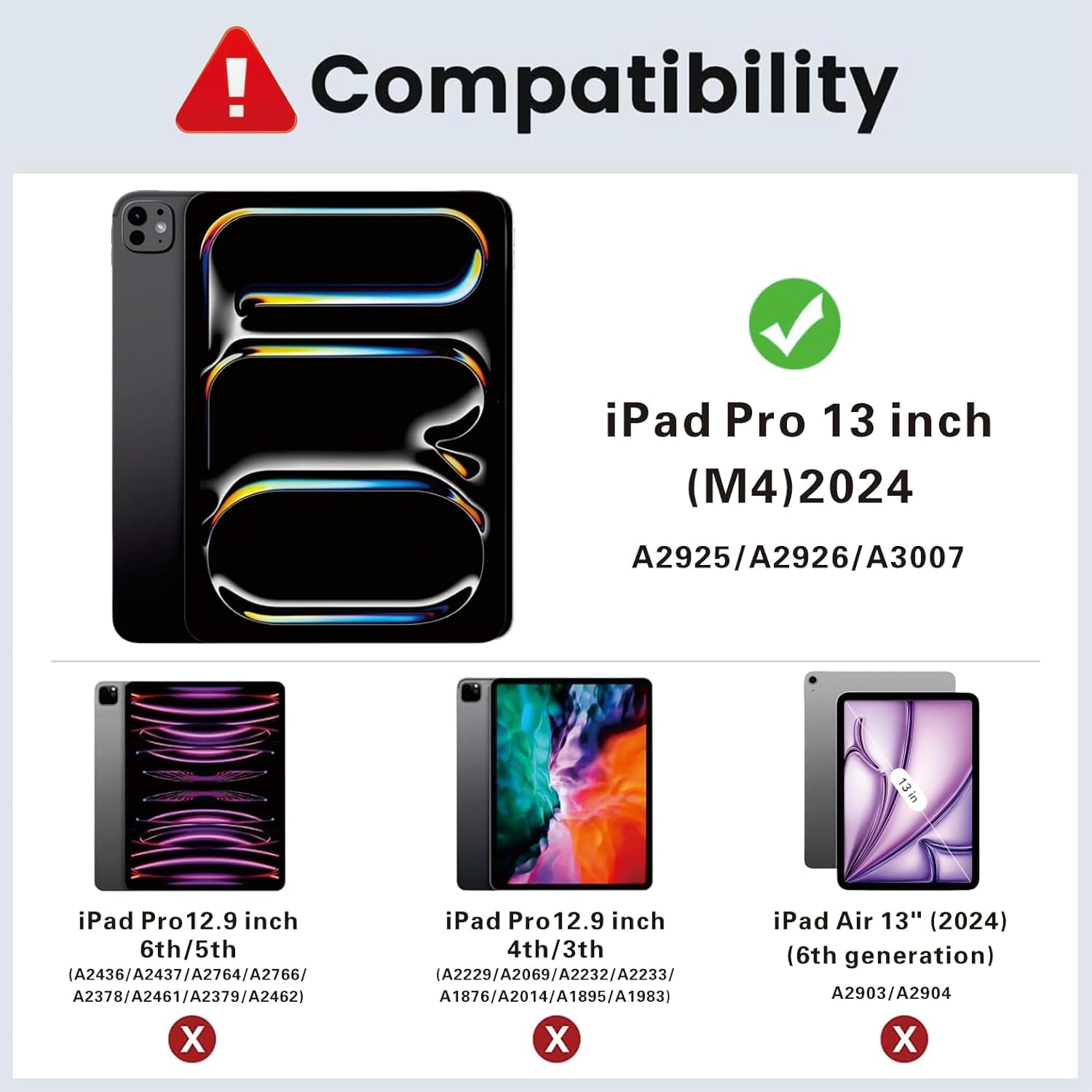 Touch Keyboard Case for iPad Pro 13 Inch 2024 (M4) with Pencil Holder - Magnetically Detachable Touch Bluetooth Keyboard