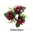 thumbnail image 4 of Solive Christmas Decorations Soft Glue Christmas Candle Holders Wreath Christmas Wreath Ornaments Candle Wreath Decoration Holiday Party Wedding Anniversary Decor, 4 of 7