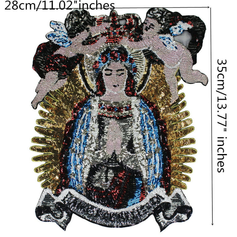 Goddess (Bulk Lot of 10 Pieces) Sparkly Reflective Multi-color Vintage  Iron-on Embroidered Patches for Jacket Vest Shirt Hat Purse Ladies