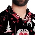 thumbnail image 5 of Valentine's Day Love Men's Short Sleeve Beach Shirts, Hawaiian Printed Button Down Summer Casual Unisex Men's Shirts, 5 of 6