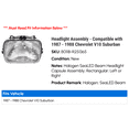 thumbnail image 2 of Headlight Assembly - Compatible with 1987 - 1988 Chevy V10 Suburban, 2 of 2