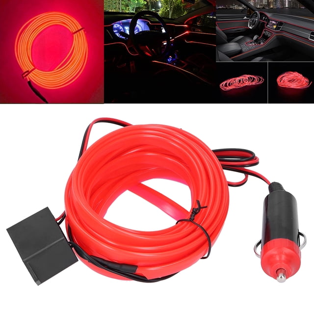 Tiras 5m / 16.4ft Auto LED Tira Encendedor De Cigarrillos Drive Luminoso Ambiente Luz Interior Del Automóvil DC 12V