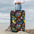 thumbnail image 4 of Uemuo Monster Car Printed Washable Luggage Cover - Fashion Suitcase Protector Fits 18-32 Inch Luggage -Small, 4 of 9