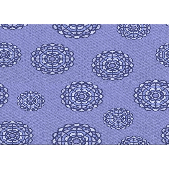 Ahgly Company Machine Washable Indoor Rectangle Transitional Slate Blue Area Rugs, 4' x 6'