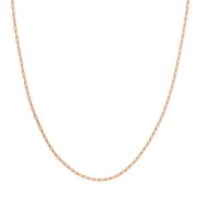 JEWELRY ADDICT 14K Rose Gold Men & Women's 18" 4.70 x 2.10mm Paper Clip Chain Necklace