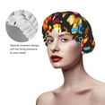 thumbnail image 4 of Balery Construction Truck Shower Caps, Double Layer Waterproof Shower Cap, Double Layers Reusable Shower Cap With Soft Comfortable For Long Thick Hair Soft Bath Shower Hair Caps, 4 of 9