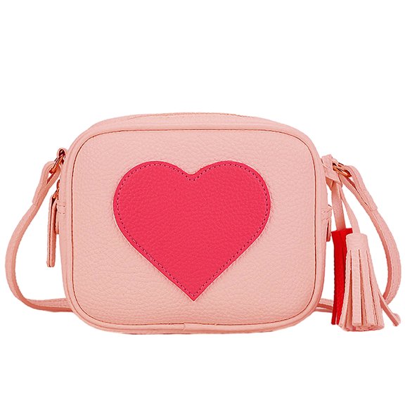Small Crossbody Bags for Women, Shoulder Bag Leather Bag Small Cross Body Adjustable Shoulder Lightweight Purses Handbags with Tassel - Pink