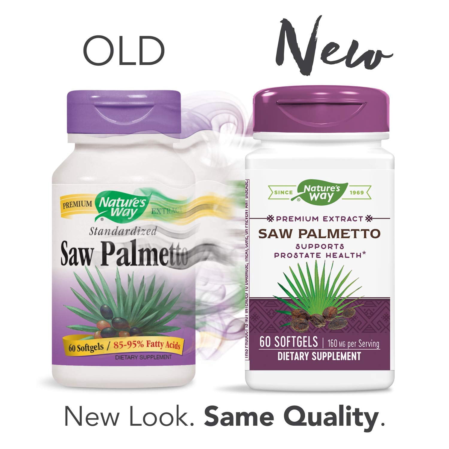 NATURE'S WAY SAW PALMETTO EXTRACT, 60 SGEL- 3 Pack