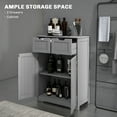 thumbnail image 4 of kleankin Freestanding Bathroom Cabinet with 2 Drawers and Adjustable Shelf, 4 of 10