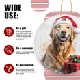 thumbnail image 3 of A Dog In A Santa Hat Near A Gift Box - Christmas Ornament Xmas Keepsake Ceramic Ornaments Holiday Decorations for Tree Christmas Gift Ideas 2.95in, 3 of 6