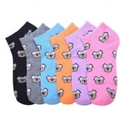 6 Pairs of Mamia Women & Girls Fashion Ankle Low Cut Socks (Multi Colors and Patterns)