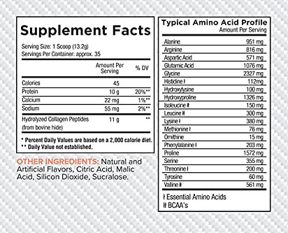 Core Nutritionals Collagen Grass Fed Bovine Collagen Peptides - 41 Servings