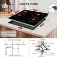 thumbnail image 2 of GASLAND 24'' Built-in Electric Cooktop, 4 Burners Ceramic Glass Ceramic Stove Top, 240V, 2 of 6
