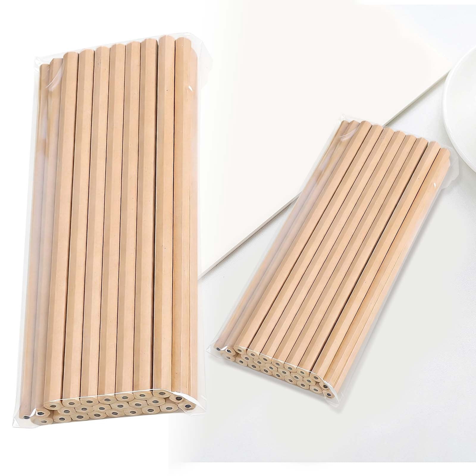 Natural Wood Drawing Pencils Wooden Unsharpened for Art Sketching