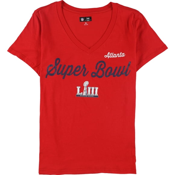 Camiseta con gráfico de Atlanta Super Bowl LIII para mujer de la NFL, roja, pequeña